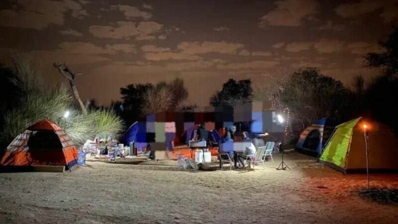 Camp at AI Qudra Lake