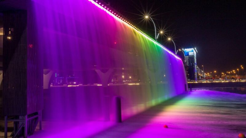 Dubai Canal Waterfall