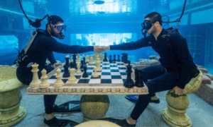 Deep Dive Dubai's Mind-Blowing Fusion: Chess in the Depths of the Ocean!