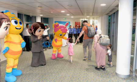 GDRFA Dubai Welcomes Kids with Popular Cartoon Characters at Dubai Airport