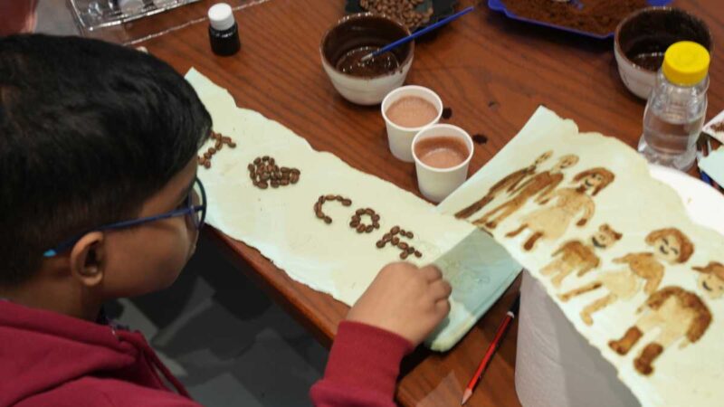 Dubai Kids Paint with Coffee at The Junior Trumpet Launch!