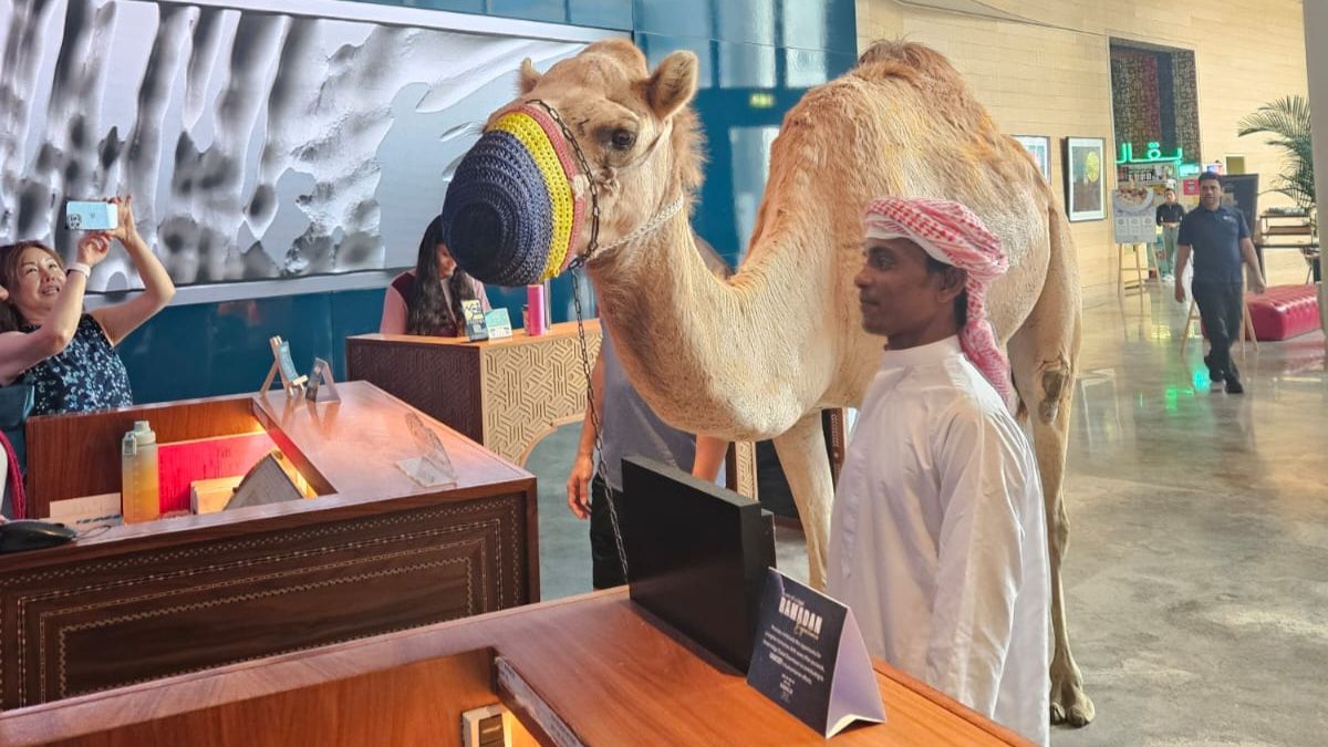 A Man With Camel Check in at Hotel Indigo Dubai Downtown!