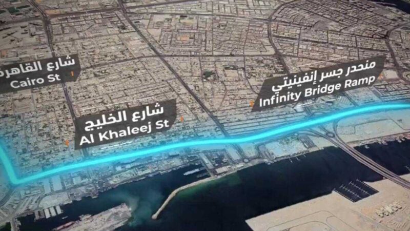 The New 1.6 kilometre Al Khaleej Street Tunnel Project in Dubai