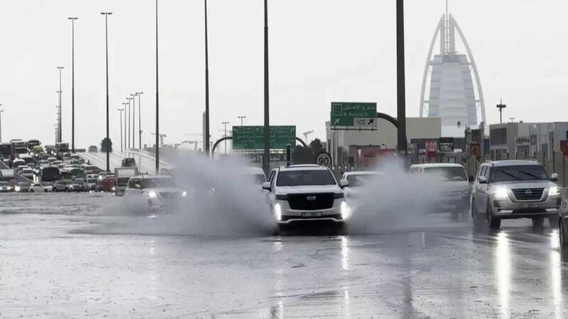 What caused the UAE storm?
