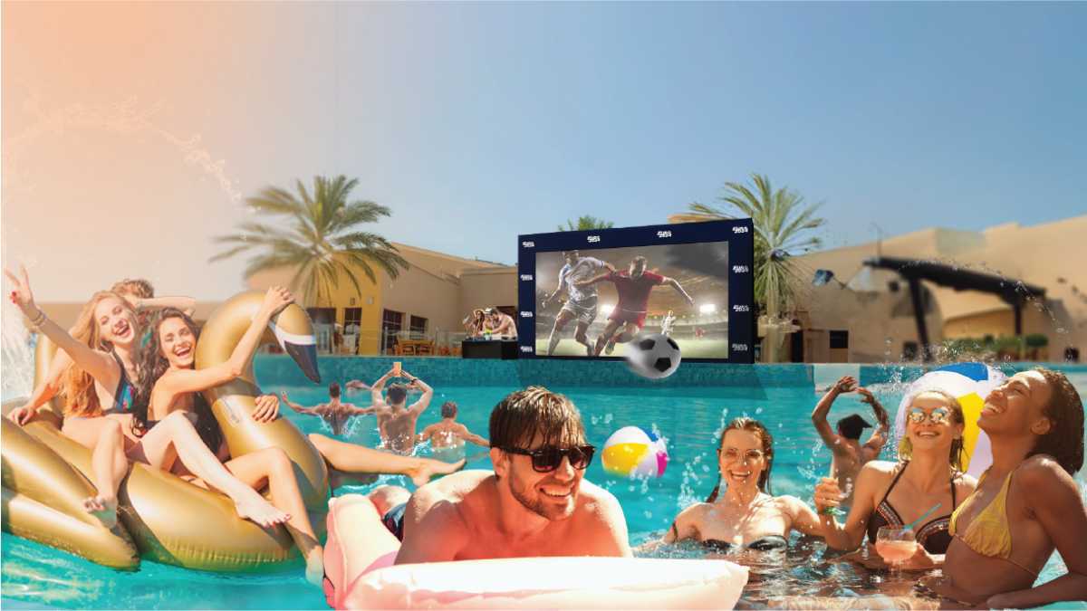 Euro 24: Feel Every Kick at this Pool Party with a Giant Screen and Live DJ