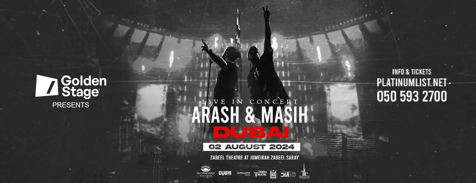 Arash and Masih Concert at Zabeel Theatre, Dubai || Wow-Emirates