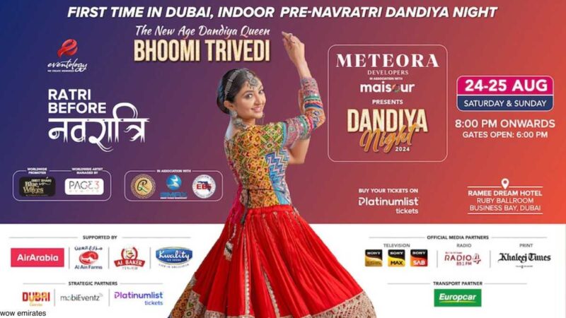 Ratri Before Navratri ‐ Dandiya Night in Dubai with Bhoomi Trivedi
