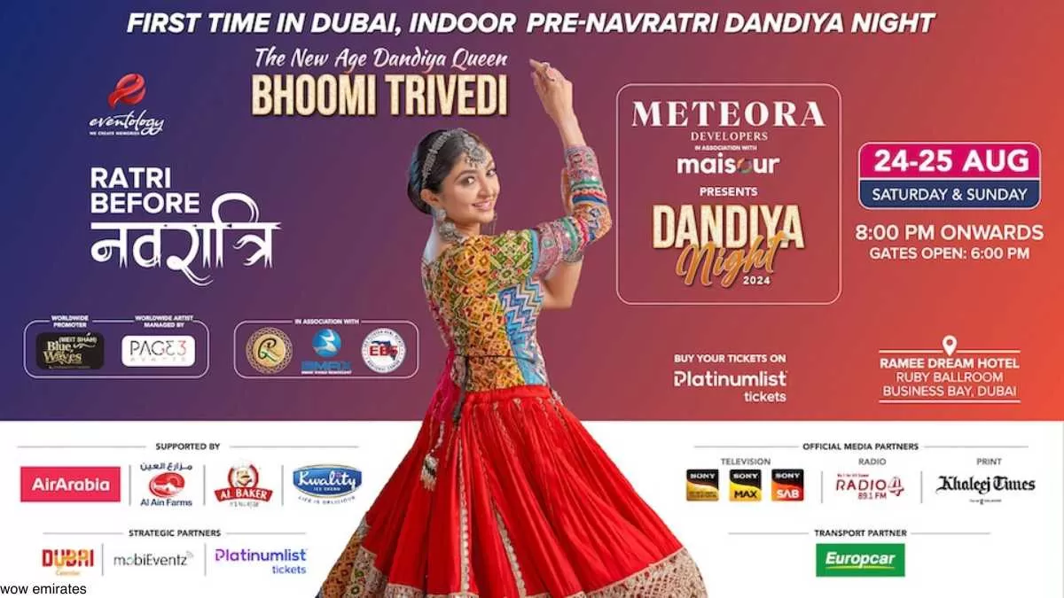 Ratri Before Navratri ‐ Dandiya Night in Dubai with Bhoomi Trivedi