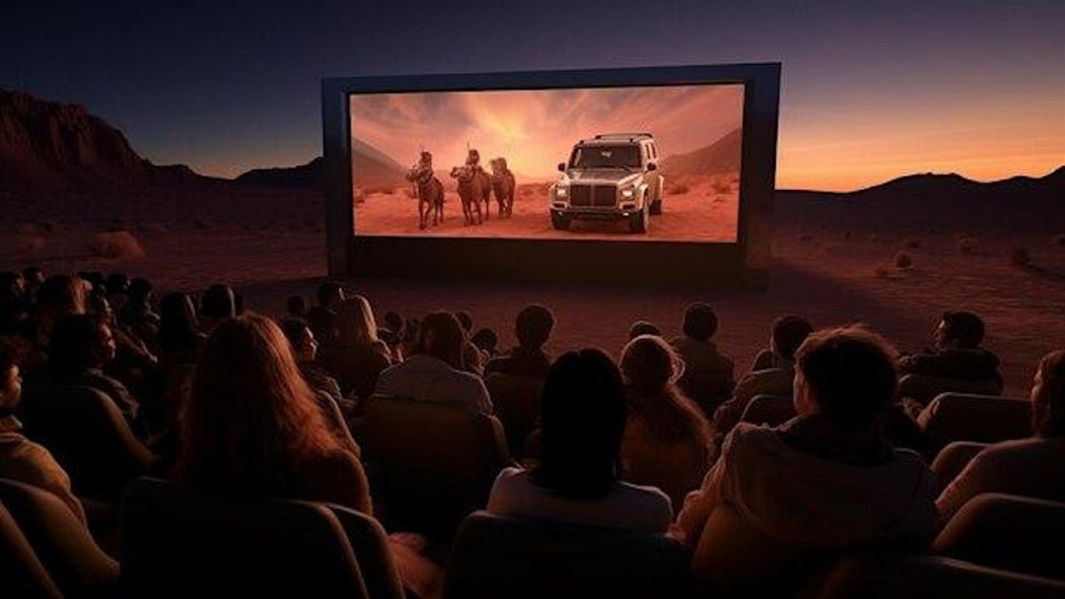 Starlit Movie Night in the Desert