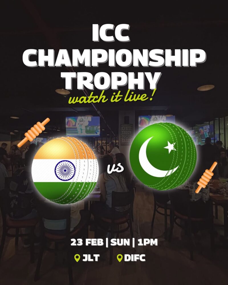 India vs. Pakistan LIVE at Buffalo Wings & Rings- JLT