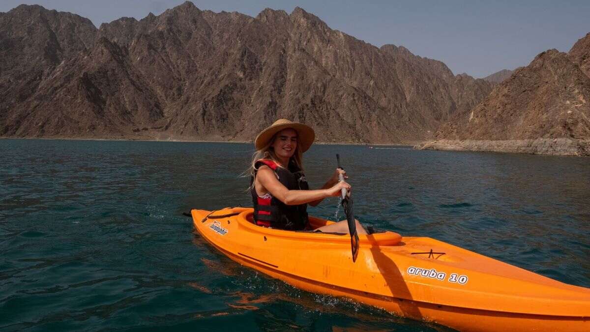 Kayaking at JA Hatta Fort Hotel