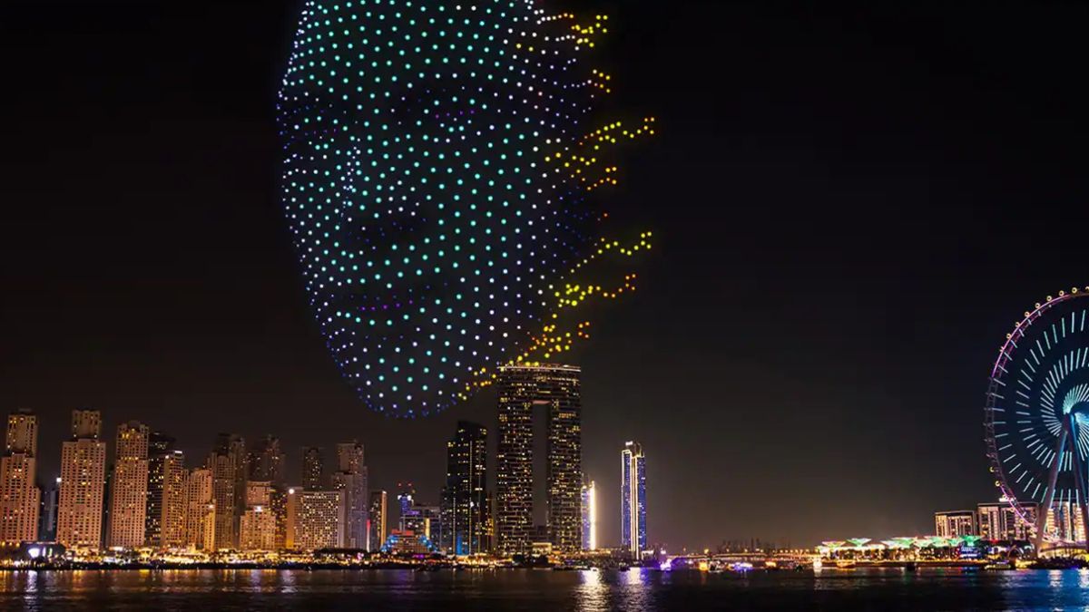Drone show at Dubai Shopping Festival