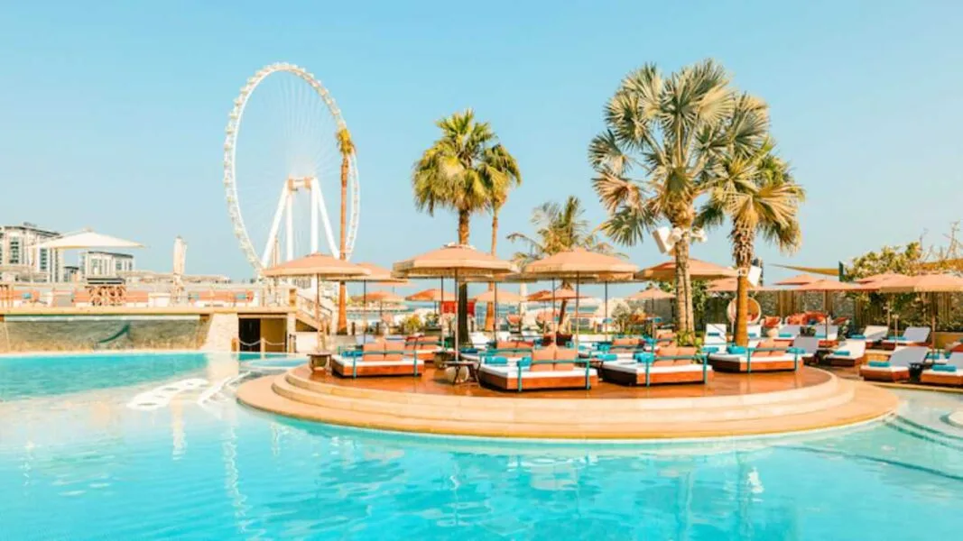 Bla Bla Dubai beach sunbeds in front of The Beach, JBR