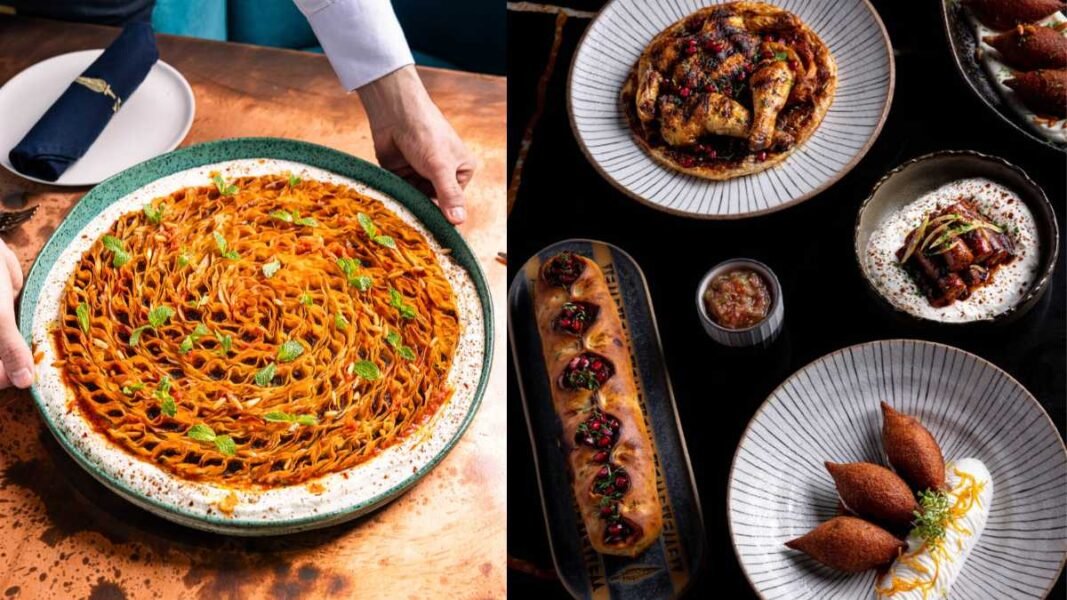 VAGA Restaurant terrace waterfront view with Ain Dubai in background, Bluewaters Island Dubai
