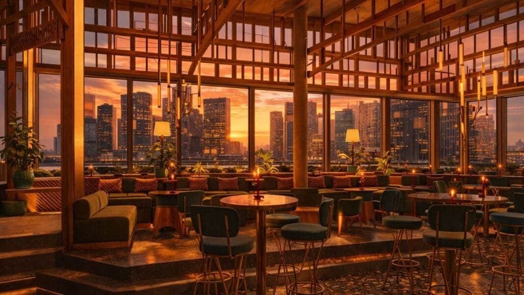 Iris Dubai Harbour bar sunset